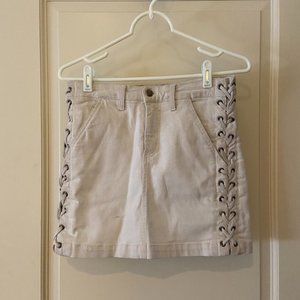 A.L.C. Lace-Up Denim Skirt